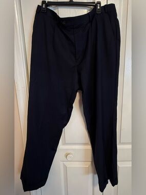 Lauren Ralph Lauren Navy Blue 100% Wool Dress Pants Trousers Cuffed 42x30
